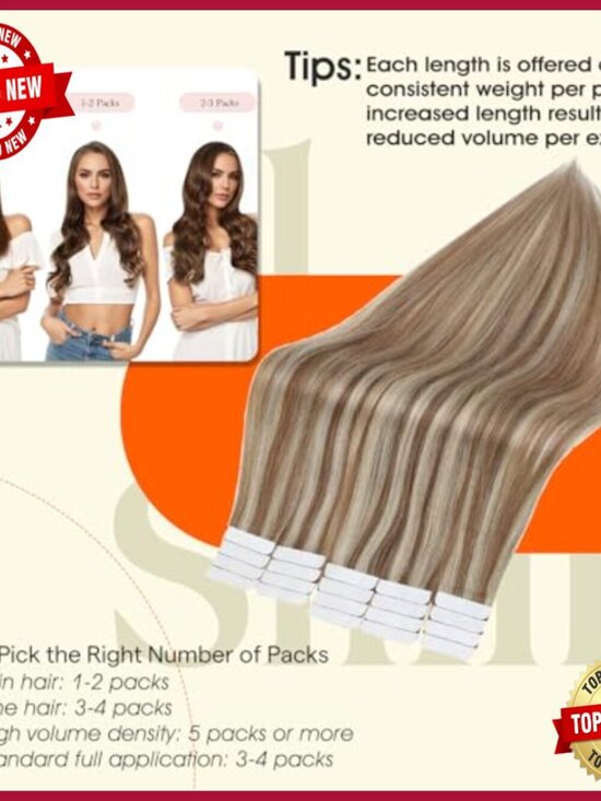 18 Inch Tape In Hair Extensions Human Hair Remy 50g 20pcs Straight main image 5